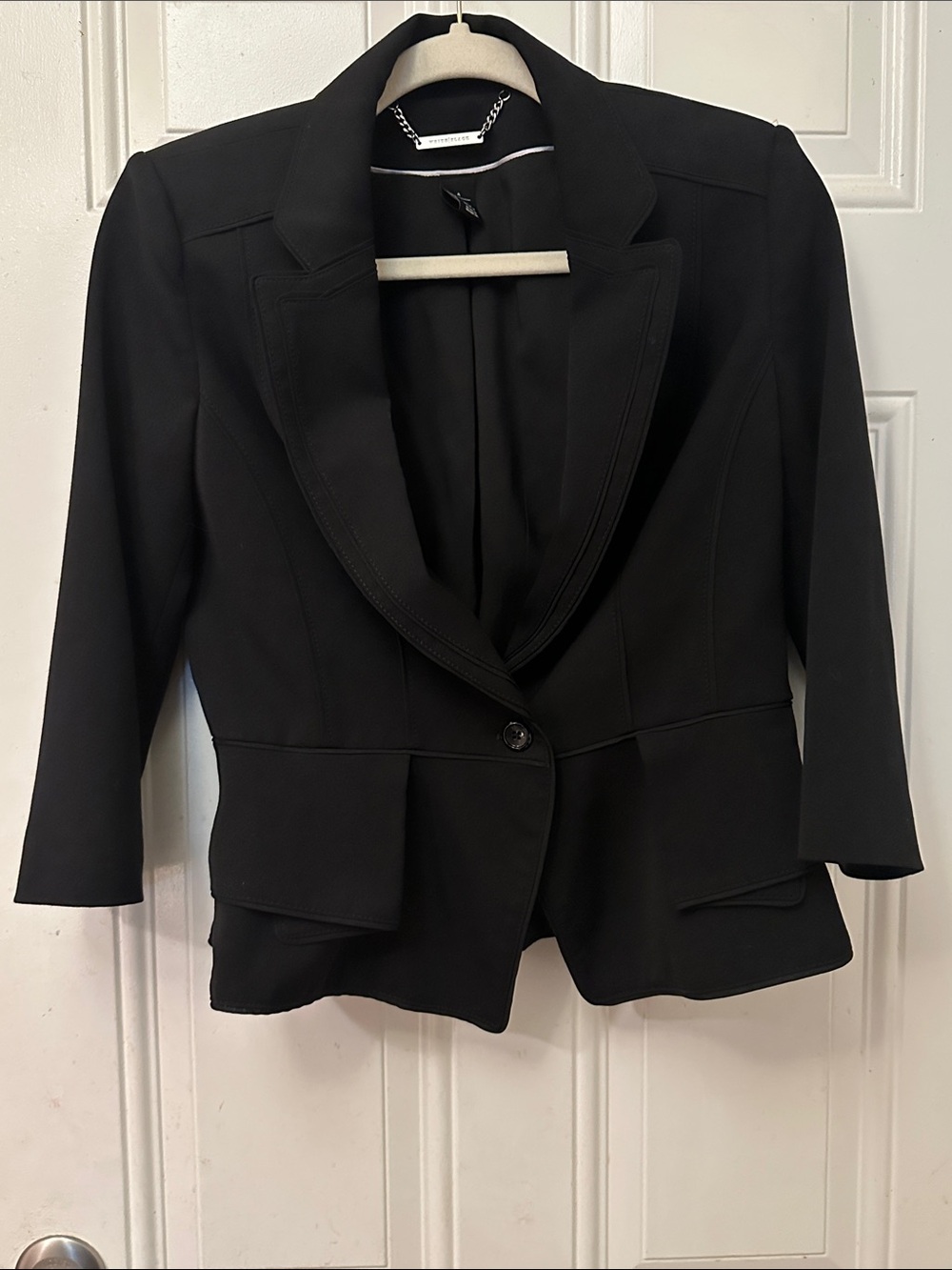 Classic Elegant White House Black Market Tailored Women’s Blazer Jacket size 4